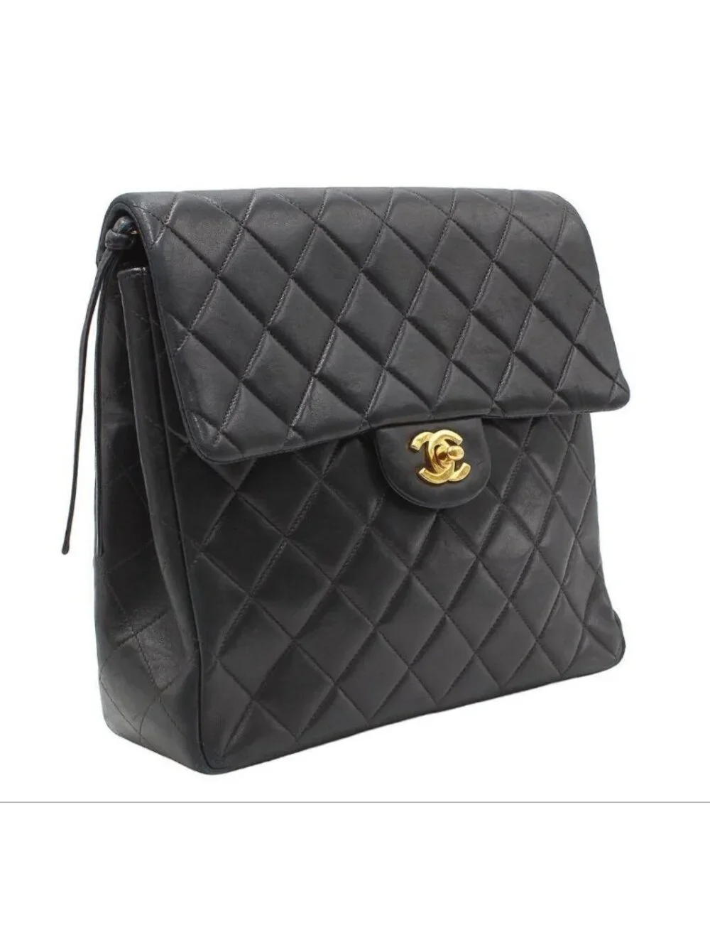 Chanel Quilted Leather Backpack